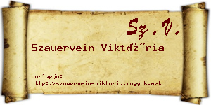 Szauervein Viktória névjegykártya